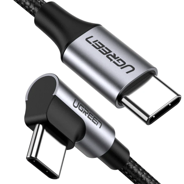 CABLE USB-C A USB-C ANGULO RECTO US255 60W 1M