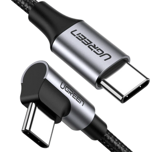 CABLE USB-C A USB-C ANGULO RECTO US255 60W 1M