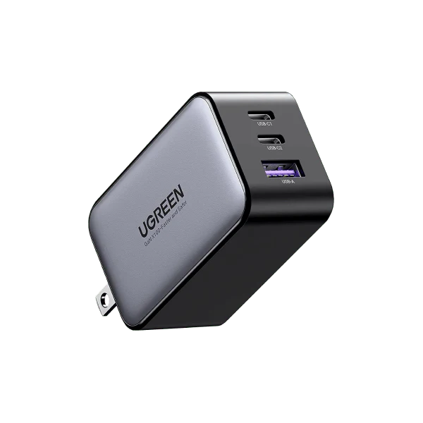 ADAPTADOR DE CORRIENTE 2 USB-C + 1 USB-A CARGA RAPIDA 65W CD244